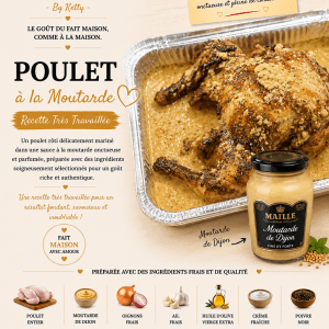 Poulet à la moutarde maison tendre et fondant avec sauce onctueuse – Comme à la Maison by Ketty