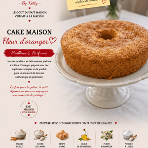 Cake à la fleur d’oranger moelleux – Comme à la Maison by Ketty